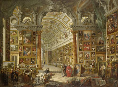 Giovanni Paolo Pannini Interior of a Picture Gallery with the Collection of Cardinal Silvio Valenti Gonzaga Norge oil painting art